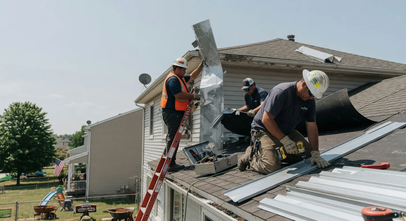 Storm Damage Metal Roof Repair in Goetzville, MI